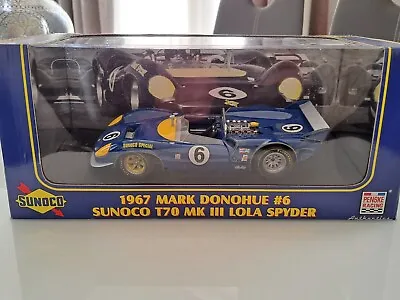 RARE GMP 12005 1:18 SUNOCO T70 MK III LOLA SPYDER MARK DONOHUE #6 1967  Ltd Edit • £110