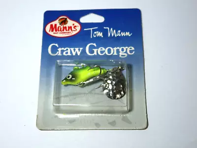 Manns Craw George NIP Fishing Lure Tom Manns 1/2 Oz Chartreuse Crawfish • $14.99