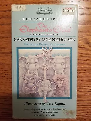 Rabbit Ears - The Elephants Child Narrated By Jack Nicholson (VHS 1986) • $5.99