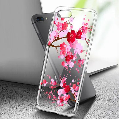 ( For IPhone 7 Plus ) Art Clear Case Cover C0066 Cherry Bloom • $7.99