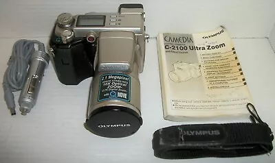 Olympus CAMEDIA C-2100 Ultra Zoom 2.1MP Digital Camera (FOR PARTS/REPAIR) • $14.62