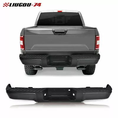 Black - Complete Rear Steel Bumper Assembly Fit For 2009-2014 Ford F150 Truck U • $147.79