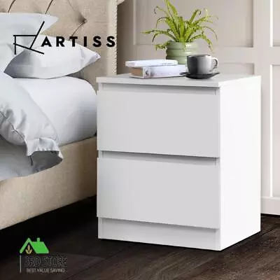 Artiss Bedside Tables Drawers Side Table Bedroom Furniture Nightstand White Lamp • $72.24