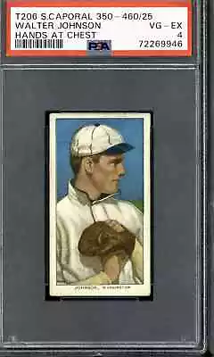 1909 T206 Walter Johnson (Hands At Chest) - PSA 4 (Sweet Caporal) • $5566