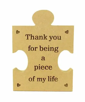 £4.99 • Buy Engraved Thank You For Being A Piece Of My Life Mum Dad Brother Best Friend Nan