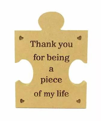 £4.99 • Buy Engraved Thank You For Being A Piece Of My Life Mum Dad Brother Best Friend Nan