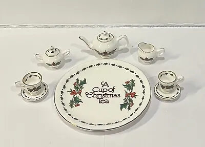 Cup Of Christmas Tea Mini Tea Set Vintage • $25