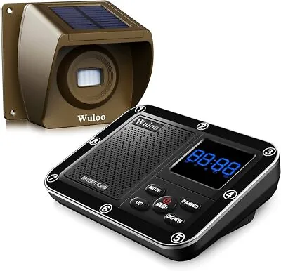 Solar Driveway Alarm Wireless 1800ft Outdoor Motion Sensor Detector Alert System • $72