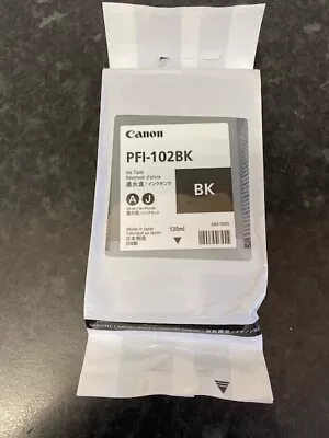 Canon PFI-102BK Black Ink For IPF605 X 2 • £38