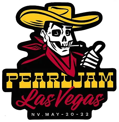 Pearl Jam Las Vegas Sticker 2022 IN HAND Cancelled Show Eddie Vedder RARE • $30.75