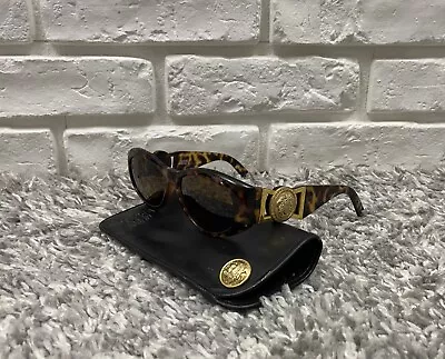 Vintage 90s Gianni Versace Gold Medusa Sunglasses Mod. 424 Col. 869 • $320
