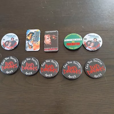 Vintage Lot 1987 Predator Die Hard Bad Dreams Promo Movie Pinback Button Pin  • $18