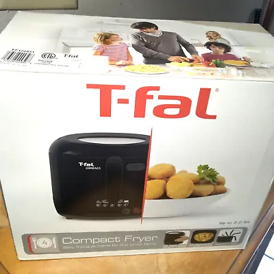 T-Fal Compact Deep Fryer NEW Open Box Black Cool Touch Electric Easy Safe • $20.61