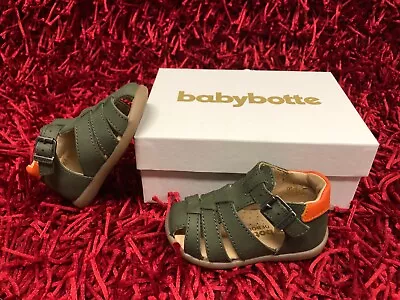 Sandals Children Babybotte Size Fr 20 Khaki New • £26.68