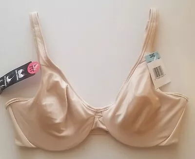 Lilyette Bra Size 34C The Lily Fit Unlined Underwire Beige LY0904 Minimizer NWT  • £15.56