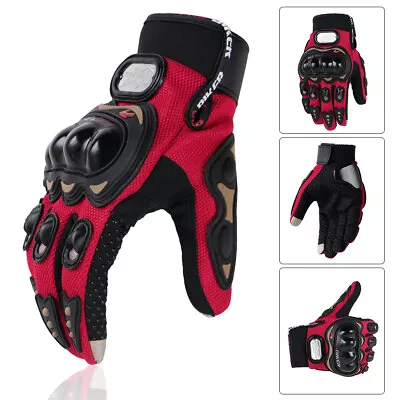 Motorcycle Glove Full Finger Breathable Powered Motorbike Racing Riding Gloves • $10.37