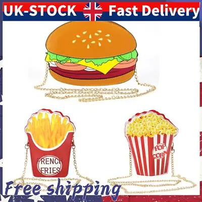 £7.09 • Buy Woman Hamburger Cupcake PU Chain Bag Popcorn Fries Crossbody Messenger Bags