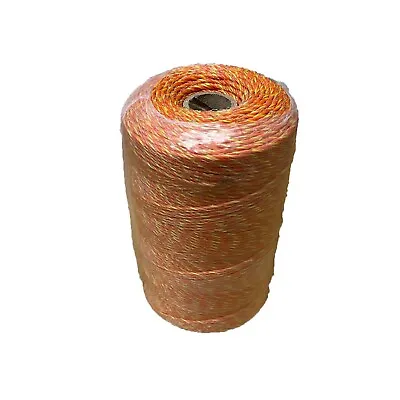 ELECTRIC FENCE WIRE 500 Metre Roll Orange 3mm Poly Fencing Horse Paddock 500m • £16.95