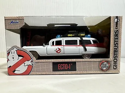 Jada Ghostbusters Cadillac Ambulance Ecto-1 White 1:32 Diecast Model New In Box • $10.95