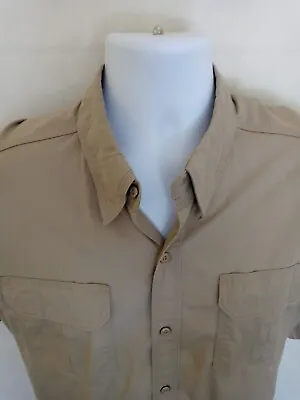 Lapg La Police Gear Khaki Polyester Vented Tactical Short Sleeve Shirt - Xl • $24.24