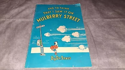 Dr. Suess: And To Think I Saw It On Mulberry Street Scholastic Book 1965 • $19.99