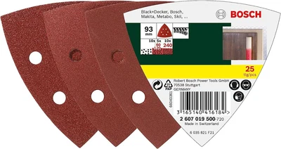 £12.28 • Buy Bosch Home And Garden 2607019500 25 Delta Sanding 10.3L X 9.3W Centimetres 