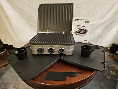 Sale:Cuisinart GR-4 5-in-1 Grill Griddler Panini Maker Extra Grill New In Box • $38