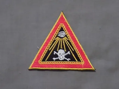 Masonic 3  Patch Iron Sew On Widows Sons Skull Crossbones All Seeing Eye  NEW! • $7.95