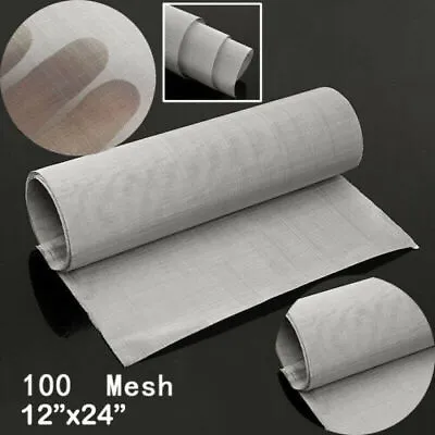 $13.24 • Buy Stainless Steel Woven Wire Mesh Filtration Cloth Metal Fine Filter Screen Sheet