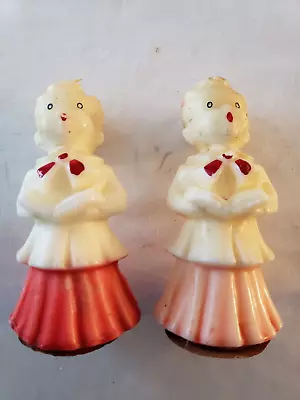 Gurley Christmas Candles 2 Carolers Choir Singers Boys Vintage 5 .5” • $26.95