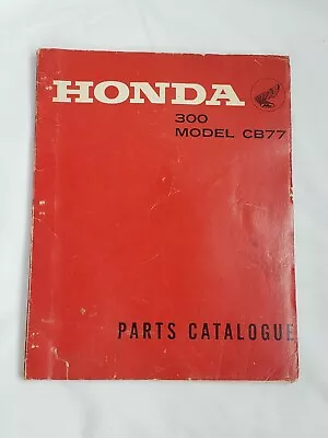 Vintage Honda 300 Model CB77 Motorcycle Parts Catalogue 1966 Manual • $89