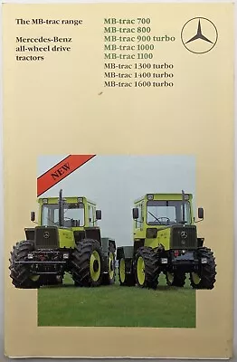 Original Mercedes Benz MB-Trac Tractor Brochure 700 800 900 - 1600 Inc Turbo • £16