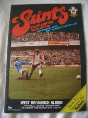 £1 • Buy Southampton V West Brom - Match Programme (Mar 1982)