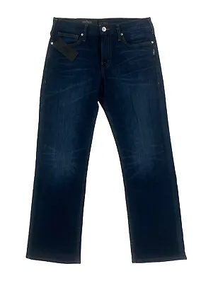 NEW Silver Jeans Co Zac Relaxed Straight Indigo Blue Mens Stretch Denim Jeans • $34.99