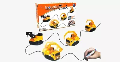 Original Inductive Truck Diecast Vehicle Magic Pen Draw Lines Induction Rail Car • $24.70