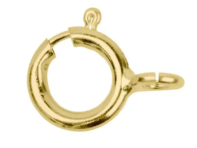 9ct Gold Open Bolt Ring Fastener 4mm 5mm 6mm 7mm 8mm Clasps Gold Jewellery • £4.99