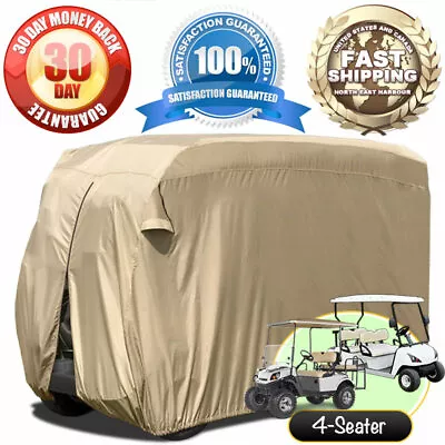 4 Seater Golf Cart Cover / Air Vents / Zipper Rear / 300 Denier Polyester • $43.99