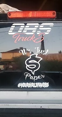 It’s Just Paper Ondgas Racingobs Trucks Decal Stickers Calcomanías  • $15