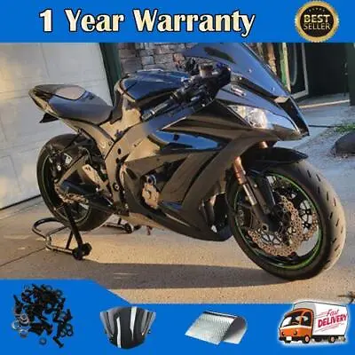 Fit For Kawasaki 2011-2015 ZX10R Black Injection Mold Bodywork ABS Fairing Y002 • $319.99