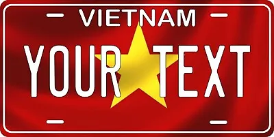 Vietnam Flag License Plate Personalized Custom Auto Bike Motorcycle Tag • $11.35