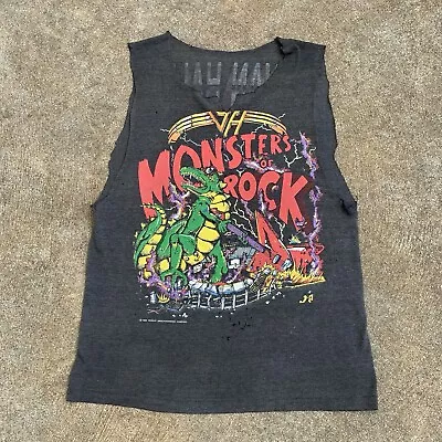 Vintage 1988 Van Halen Monsters Of Rock Cuttoff Band T Shirt  • $35