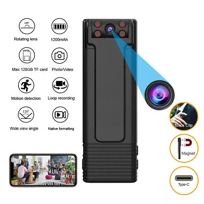 1080P HD Video DVR IR Night Cam 10-hour Motion Camcorder Mini Police Camera • £15.59