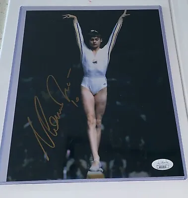 Nadia Comaneci SIGNED 1976 Montreal Olympics 8x10 Photo “10” Beckett BAS COA • $109.99