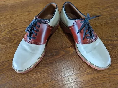 Vintage The Worthmore Shoe (Florsheim) Mens Saddle Shoes   Sz 9-1/2 D • $79.99