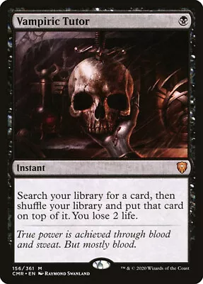 Vampiric Tutor X1 NM Commander Legends CMR English Mtg • $34.95