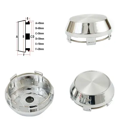 4x Silver Car Wheel Center Hub Cap Cover Set No Emblem Car Accessory Universal • $16.39