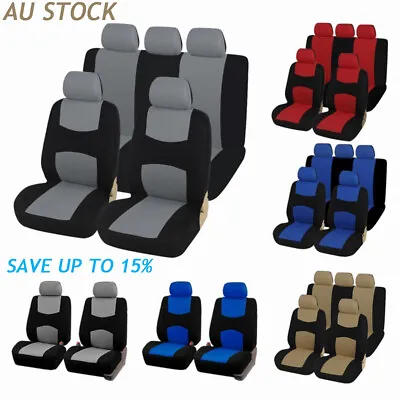 Car Seat Covers Universal Set Seat Rest Protector Polyester Cloth • $16.61