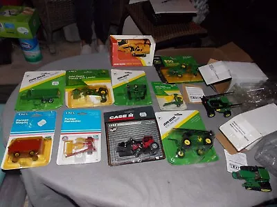 Vintage Ertl John Deere Ford & Case Tractors & Implements Lot Of 12 NIP Estate • $99.99