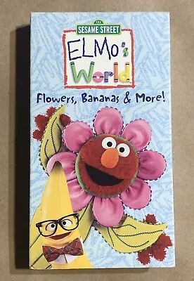 Sesame Street Elmo’s World VHS Cassette Playtested Flowers Bananas & More • $7