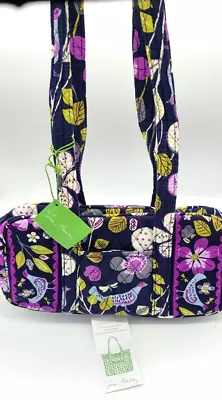 Vera Bradley Women's Purple Floral Nightingale Zipper Shoulder Handbag Authentic • $50